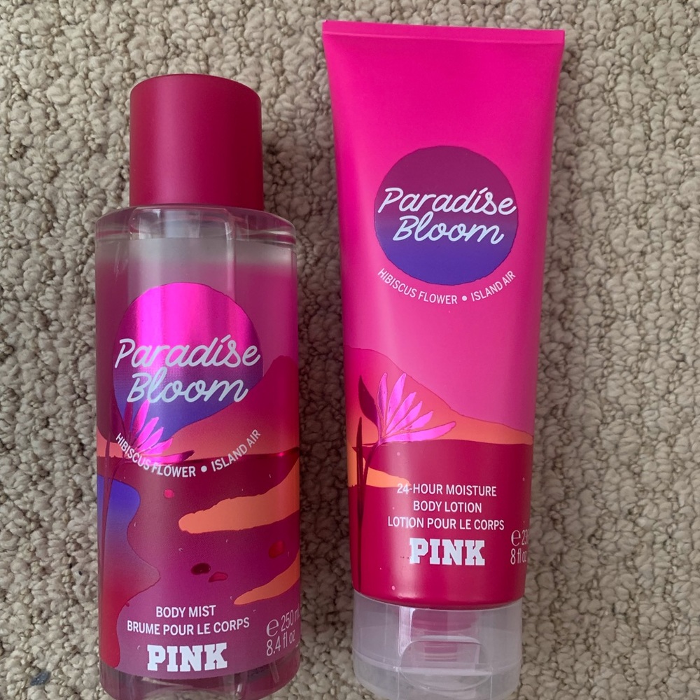 PINK Paradise Bloom Body Spray and Lotion